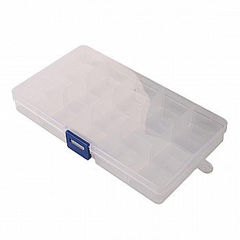 Органайзер для рукоділля, ORG-004, 15 комірок, з замком, з підвісом, 17х10х2