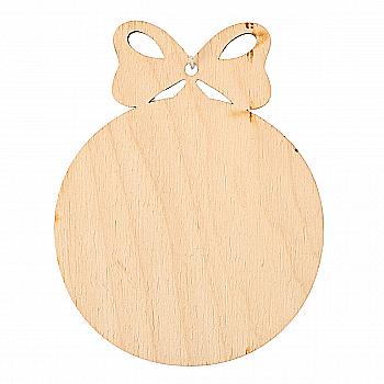 Заготовка деревянная Шар с бантом №1, 702381