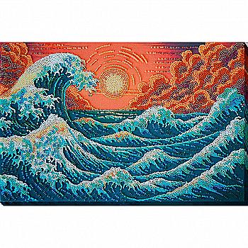 Набор для вышивки бисером на натуральном художественном холсте "Море волнуется…", AB-953