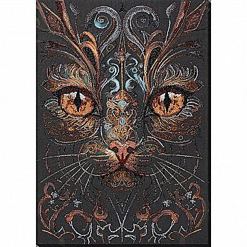 Набор для вышивки бисером на натуральном художественном холсте "Взгляд колдуньи", AB-900