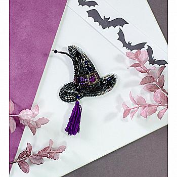 Набор для вышивки бисером украшения на натуральном художественном холсте "Колдовские дела", AD-243