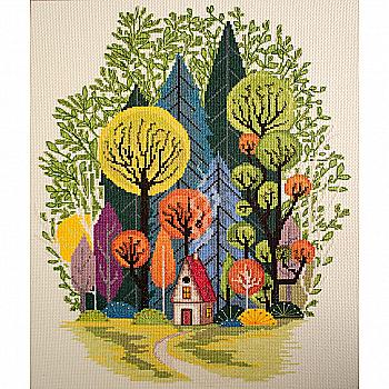 Набор для вышивания крестиком "Уют в лесу", AH-204