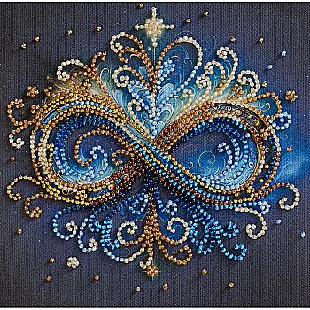 Набор-мини для вышивки бисером на натуральном художественном холсте "Бесконечность", AM-261