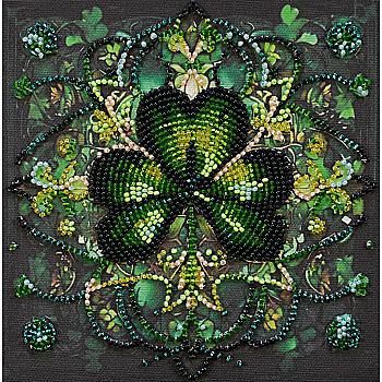 Набор-мини для вышивания бисером на натуральном художественном холсте "Калейдоскоп удачи", AM-251