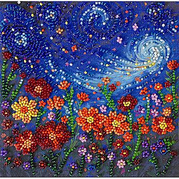 Набор-мини для вышивания бисером на натуральном художественном холсте "Сон в летнюю ночь", AM-264