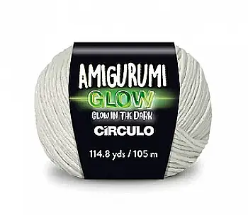 Пряжа 10 Білий (100% поліестер, 50гр. 105м. 6 мот. в уп), ТМ "Amigurumi Glow"