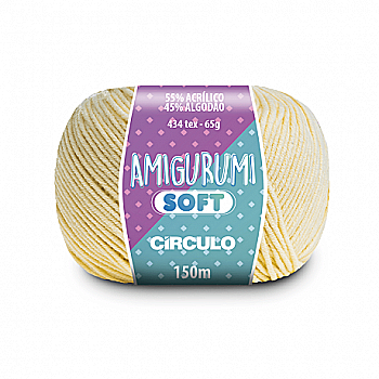 Пряжа 1708 Молочний (55% акрил, 45% бавовна, 65 гр. 150 м. 6 мот. в уп), ТМ "Amigurumi Soft"