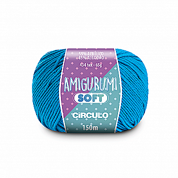 Пряжа 2286 Світло-синій (55% акрил, 45% бавовна, 65 гр. 150 м. 6 мот. в уп), ТМ "Amigurumi Soft"