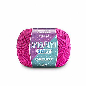 Пряжа 3182 Малиновий (55% акрил, 45% бавовна, 65 гр. 150 м. 6 мот. в уп), ТМ "Amigurumi Soft"