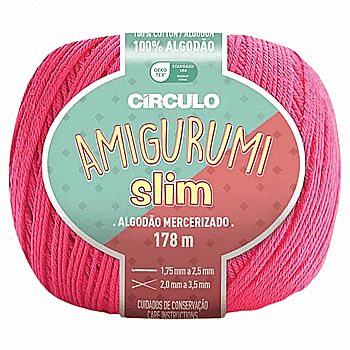 Пряжа 3334 Рожевий (100% бавовна ,70 г, 178 м, 6 мот. в уп), ТМ "Amigurumi Slim"