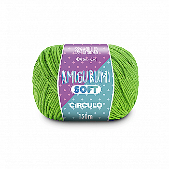 Пряжа 5203 Салатовий (55% акрил, 45% бавовна, 65 гр. 150 м. 6 мот. в уп), ТМ "Amigurumi Soft"