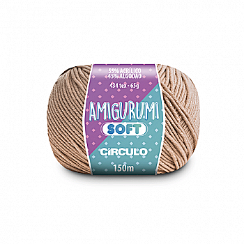 Пряжа 7062 Бежевий (55% акрил, 45% бавовна, 65 гр. 150 м. 6 мот. в уп), ТМ "Amigurumi Soft"