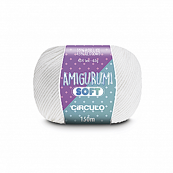 Пряжа 8001 Білий (55% акрил, 45% бавовна, 65 гр. 150 м. 6 мот. в уп), ТМ "Amigurumi Soft"