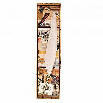 Письмовий набір д/каліграфії (кульк.ручка з пером+запасний стрижень), EC/03 ТМ "Rubinato"