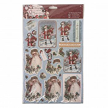 Набор высечек из бумаги "Санта", А4, PMA169918, Docrafts