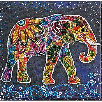 Набор-миди для вышивки бисером "Индийский слон", AMB-046