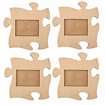 Набір фоторамок в вигляді чотирьох пазлів "Our family", Ф24