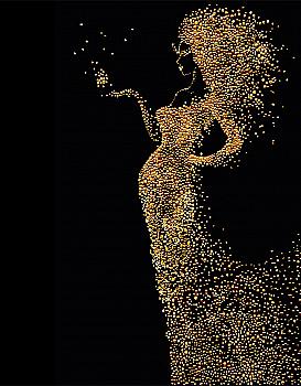 Набор для вышивания Женщина в золоте, 55012, Miniart-Crafts