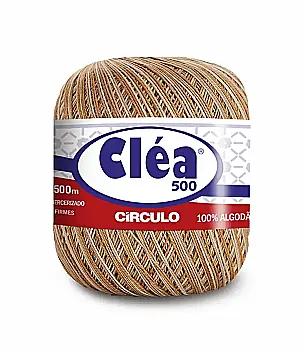 Пряжа 9435 Бежевый, молочный, коричневый (100% мерс.хлопок, 76гр. 500м. 6 мот. в уп), ТМ "CLEA 500"