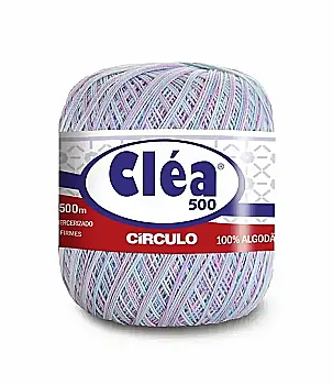 Пряжа 9490 Голубо-фиолетовый (100% мерс.хлопок, 76гр. 500м. 6 мот. в уп), ТМ "CLEA 500"