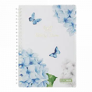 Зошит для записів А5 80 арк Arabeski, клітинка, пластикова обкладинка, прозорий, BM.2587-00