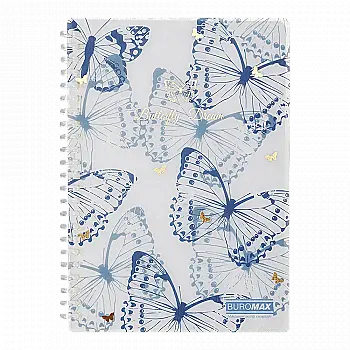 Зошит для записів А5 80 арк Arabeski, клітинка, пластикова обкладинка, синій, BM.2587-02