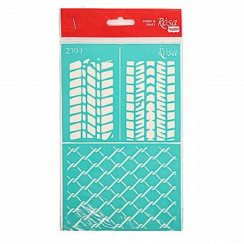 Трафарет самоклеючий Фоновий 13*20 см, №2100, серія "Стімпанк", ROSA Talent