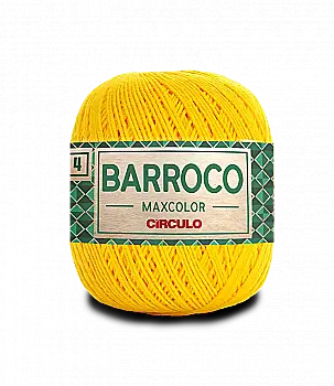 Пряжа 1289 Желтый (100% хлопок, 200гр. 338м. 6 мот. в уп.), ТМ "Barroco Maxcolor 4"