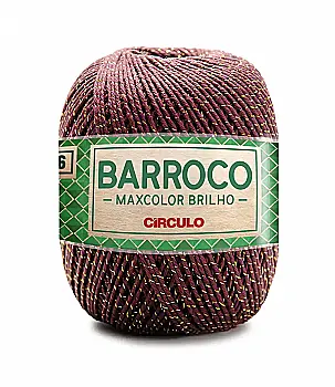 Пряжа 7311 Коричнево-золотой (98%хлопок, 2 % металлик (синтетическое волокно) 200 г, 6 мот. в уп.), ТМ "Barroco Maxcolor Brilho"