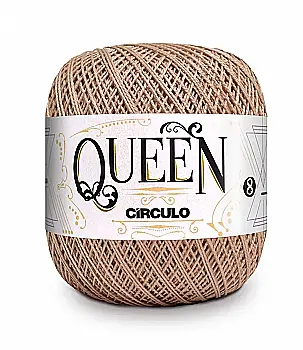 Пряжа 7650 Бежевый (100% египет.хлопок, 100гр. 678м. 6 мот. в уп), ТМ "QUEEN 8"