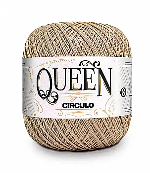 Пряжа 7684 Бежевый (100% египет.хлопок, 100гр. 678м. 6 мот. в уп), ТМ "QUEEN 8"