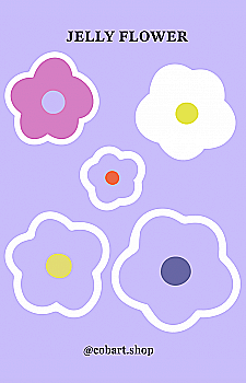 Стикерпак 3D А6 "Jelly flower" Cobart, СS-3D-210