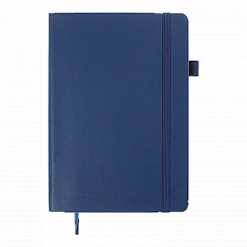 Блокнот деловой Brief logo2U А5 96 л. кл. обл. искусственная кожа, синий, BM.295104-02