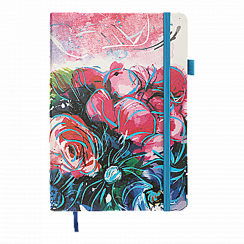 Блокнот деловой Cherie А5 96 л. крап. обл. искусственная кожа, синий, BM.295305-02