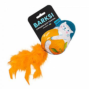 Игрушка для кошек с колокольчиком ТМ Barksi, Кот с апельсином