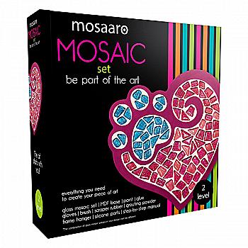 Набір для творчості зі скляною мозаїкою "Лапа з серцем", Mosaaro, MA2032