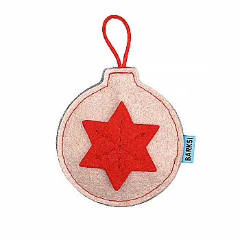 Игрушка для собак ТМ Barksi Новогодний шарик с пищалкой