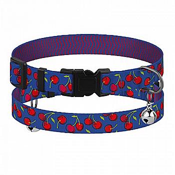 Ошейник для кошек TM Barksi Urban FRUITS (обв.шеи 18-28см,шир.1см),вишни