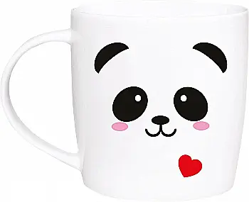 Чашка "Панда морда" бочка, 360 мл + подарочная коробка Kvarta, 1854