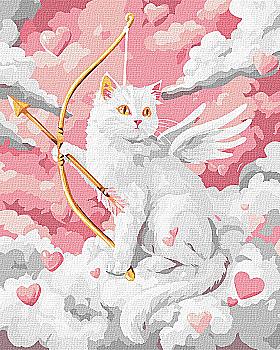 Набір для розпису по номерах 40*50 см "Котячий Купідон", KHO5207