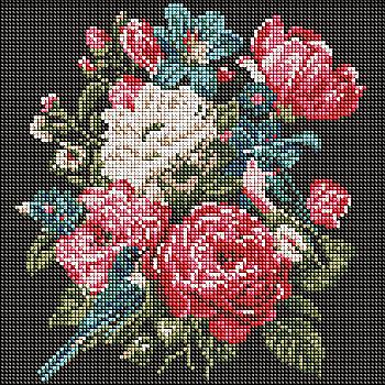 Набір з алмазною мозаїкою "Букет життя" 30*30 см, AMO20082, ТМ "Ideyka"