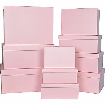 Подарункова коробка прямокутна, рожева, 21*15*8,5 см, 1410026712