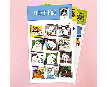 Стикерпак "Мемные коты", PDK2725