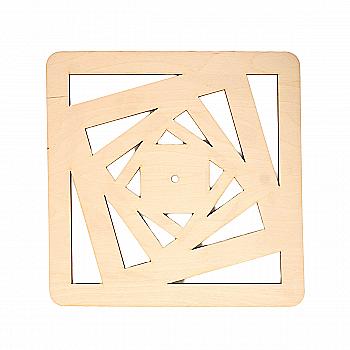Заготовка деревянная Часы "Квадраты" 300*300*4 мм, ЧС9