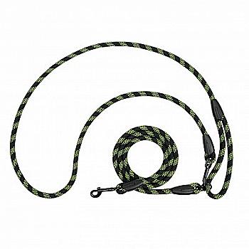 Поводок для собак Barksi Active (длина – 300 см диаметр – 7 мм) черно-салатовый