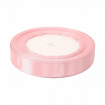 Стрічка атласна 15 мм*25 ярдів "Блідно-рожева", 152513501