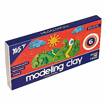 Пластилин 6 цв. "Erudite" 120 г, 540627 Yes