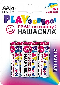 Батарейка НАША СИЛА PLAY AA (LR6) 4 на блістері