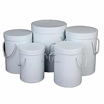 Подарочная коробка круглая №2, W951003 белый