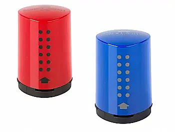 Точилка GRIP2001 Mini сине-красная, 183710 Faber-Castell